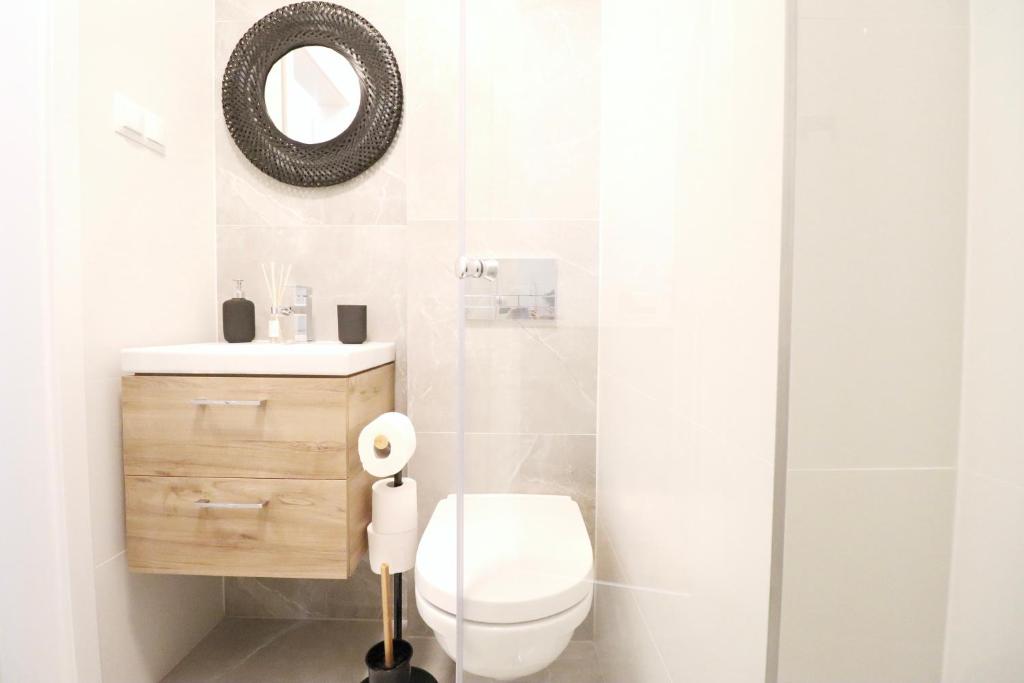 Kúpeľňa v ubytovaní Apartamenty na Teatralnej 14 - Katowice