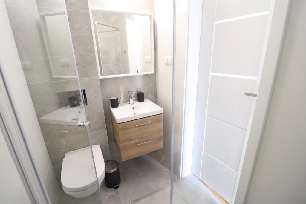 Kúpeľňa v ubytovaní Apartamenty na Teatralnej 14 - Katowice