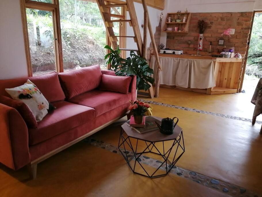 Posezení v ubytování ALMA Glamping - San Francisco Cund - A 1h de Bogotá