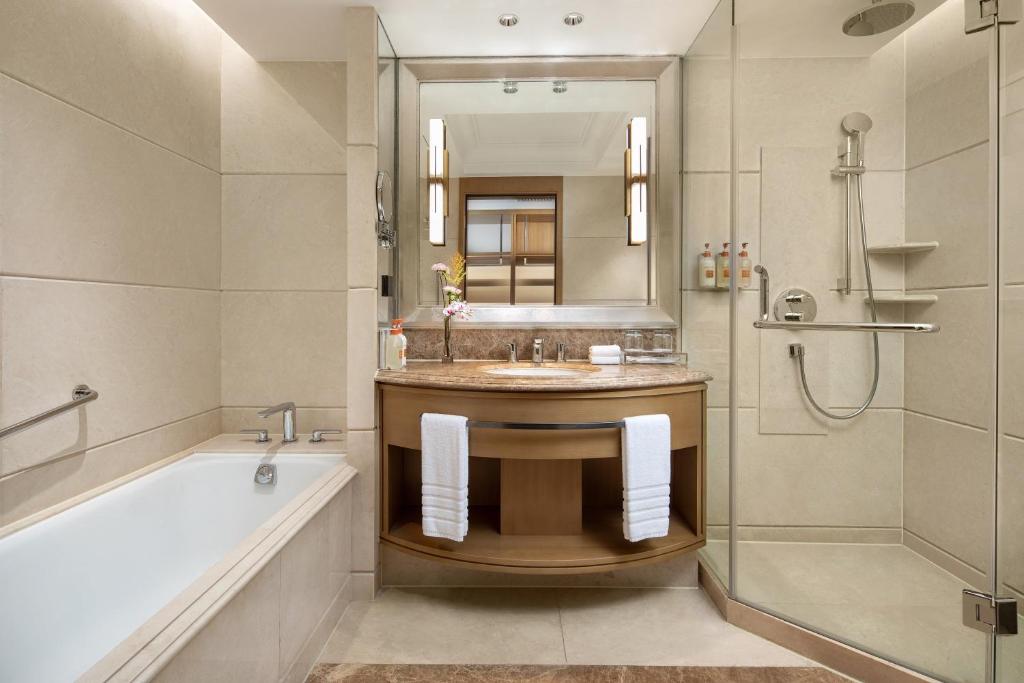 Koupelna v ubytování Crowne Plaza Shanghai Fudan by IHG
