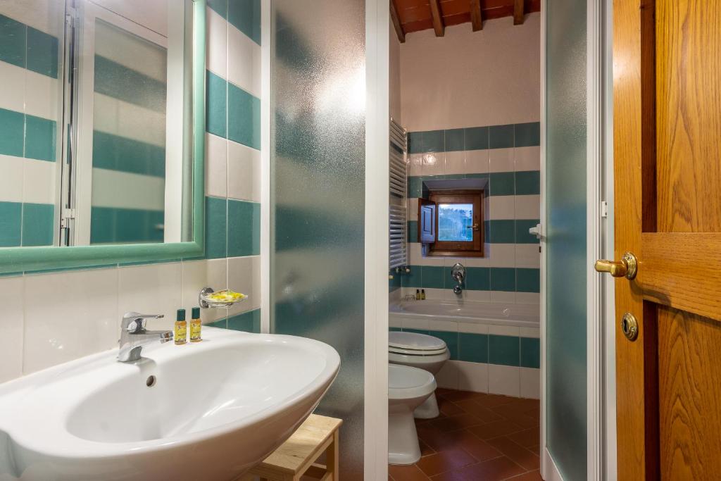 Koupelna v ubytování Agriturismo I Bonsi