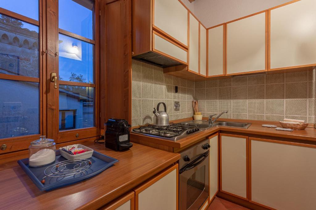 Kuchyň nebo kuchyňský kout v ubytování Agriturismo I Bonsi