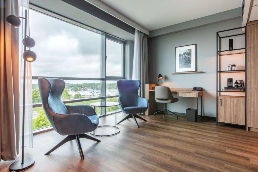 Kuchyň nebo kuchyňský kout v ubytování Radisson Blu Hotel Rostock