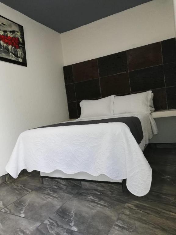 Postel nebo postele na pokoji v ubytování Hotel Nuevo Bernal