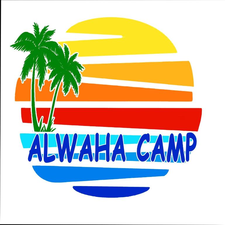 ein Logo für ein hawaiianisches Lager in der Unterkunft Alwaha Camp in Nuweiba