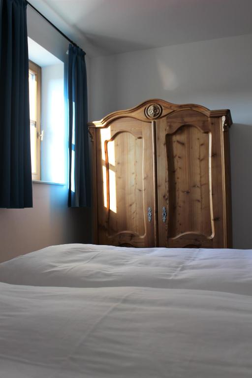 Postel nebo postele na pokoji v ubytování Modrá Hortenzie