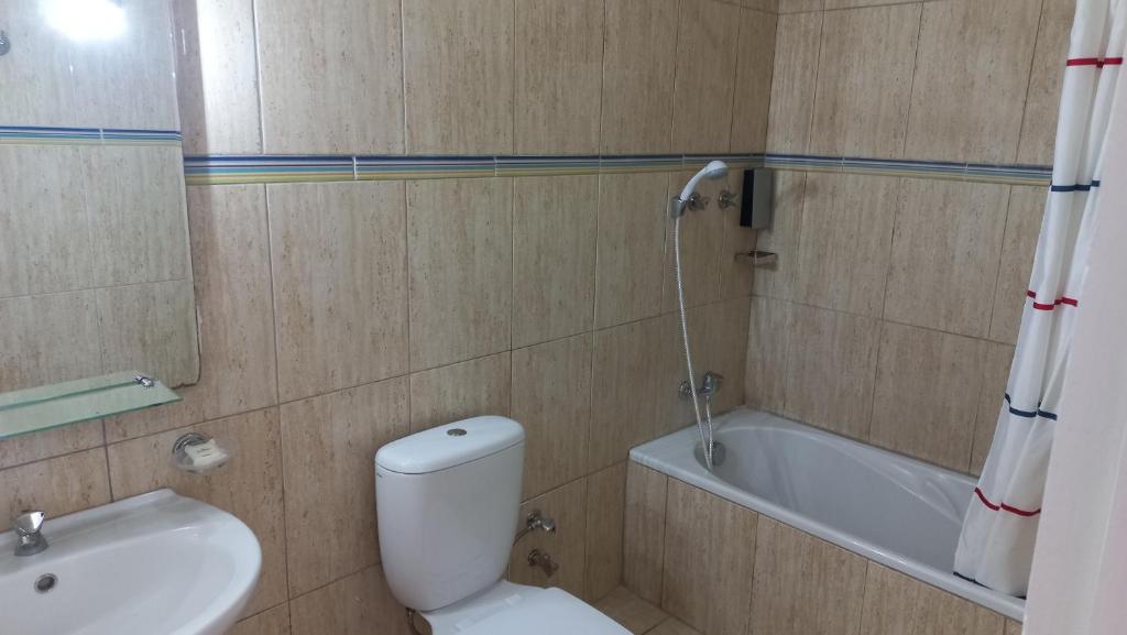 Koupelna v ubytování Hotel Savana