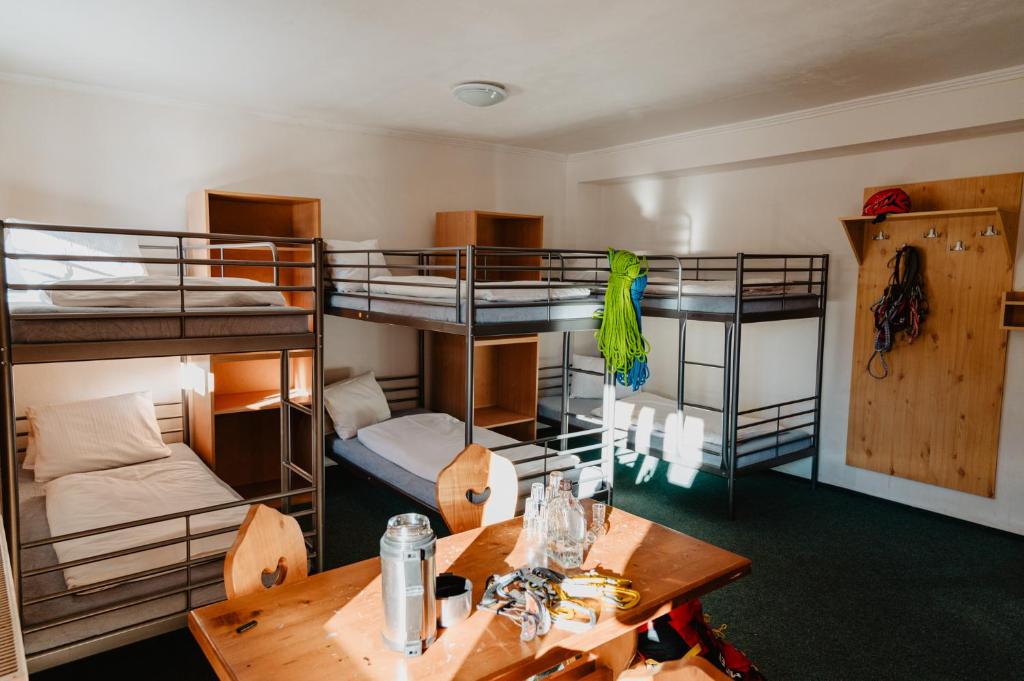 Postel nebo postele na pokoji v ubytování Horský Hotel Popradské Pleso