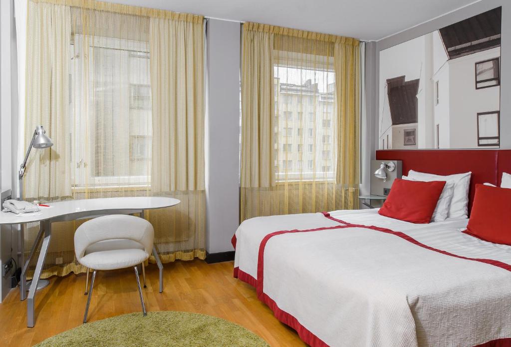 Кровать или кровати в номере Original Sokos Hotel Albert