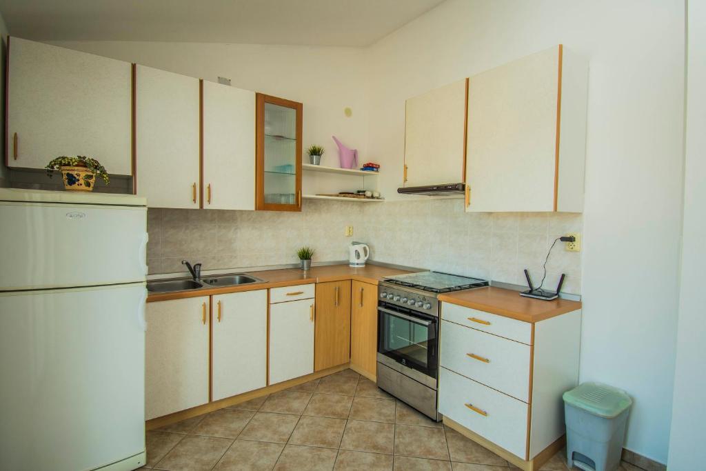 Kuchyň nebo kuchyňský kout v ubytování Apartment Gianni only 70m from the sea, island Pag