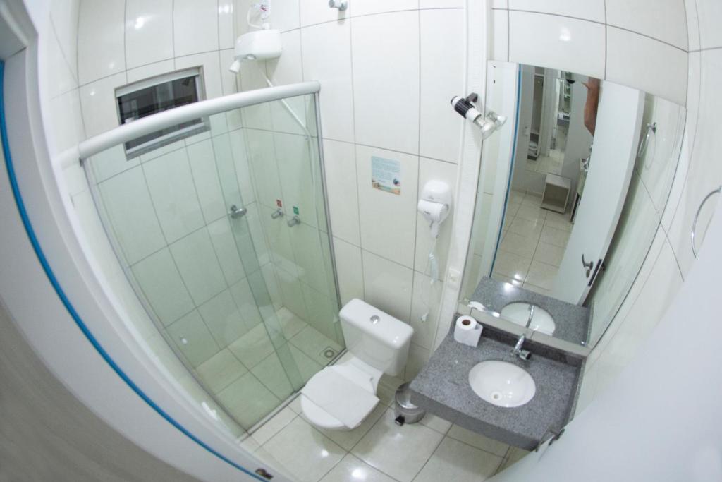 Koupelna v ubytování Hotel Sambakia