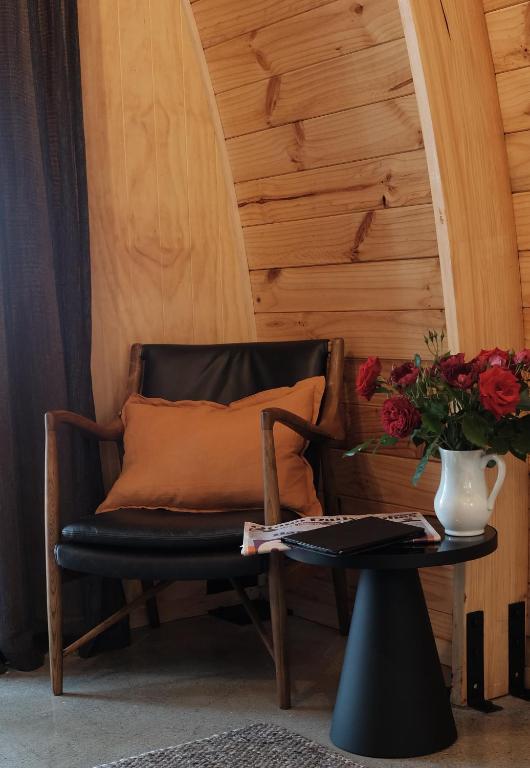 Posezení v ubytování Benger Garden Chalets