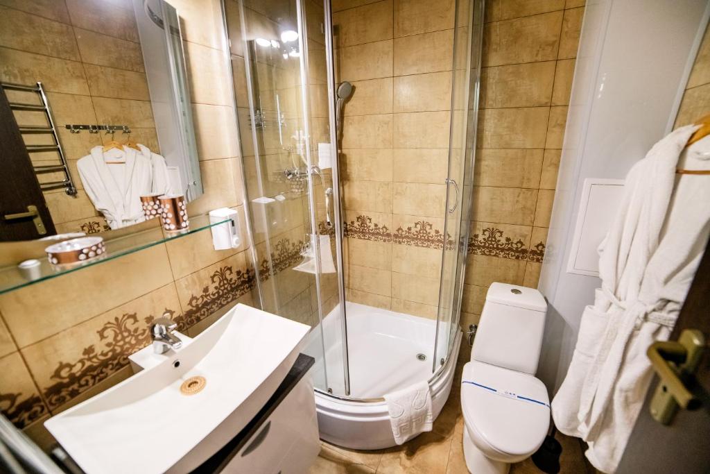Koupelna v ubytování Hotel Solomiya