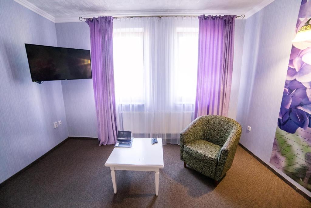 TV a/nebo společenská místnost v ubytování Hotel Solomiya