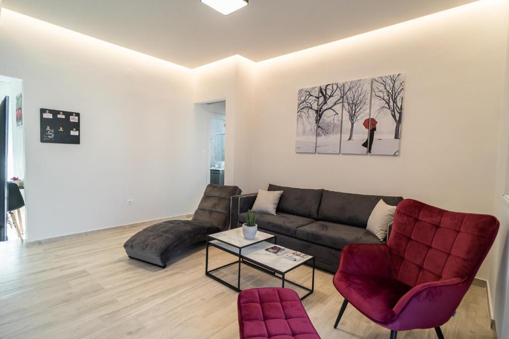 Posezení v ubytování Lux Palace Trikala
