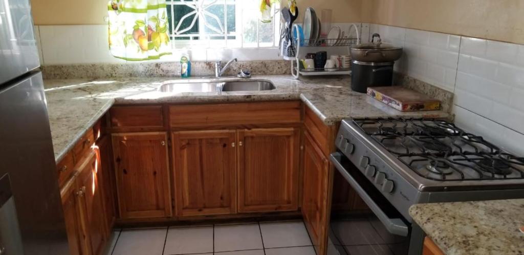 Kuchyň nebo kuchyňský kout v ubytování Chaudhry Holiday House Montego Bay