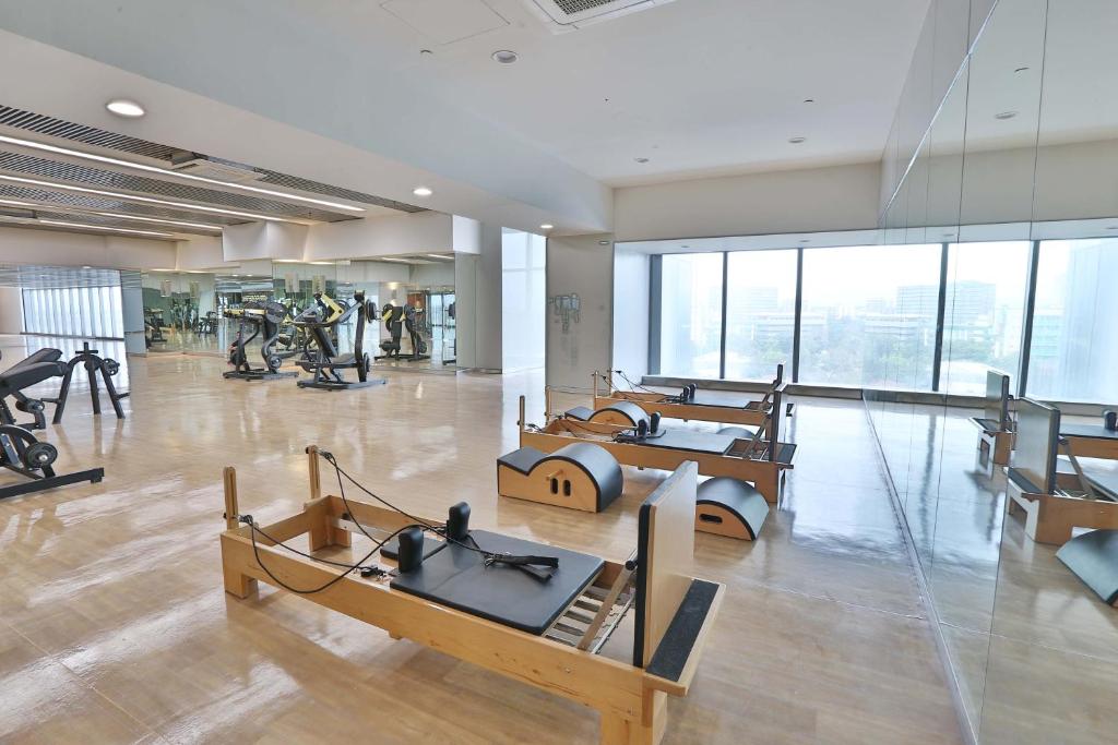 Fitness centrum a/nebo fitness zařízení v ubytování VS Hotel