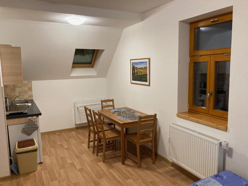 Kuchyň nebo kuchyňský kout v ubytování Šedivinské apartmány - rodinné apartmány v Orlických horách