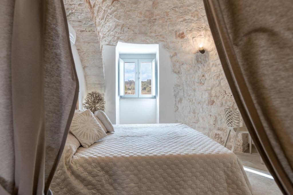 Postel nebo postele na pokoji v ubytování Trulli in Vigna