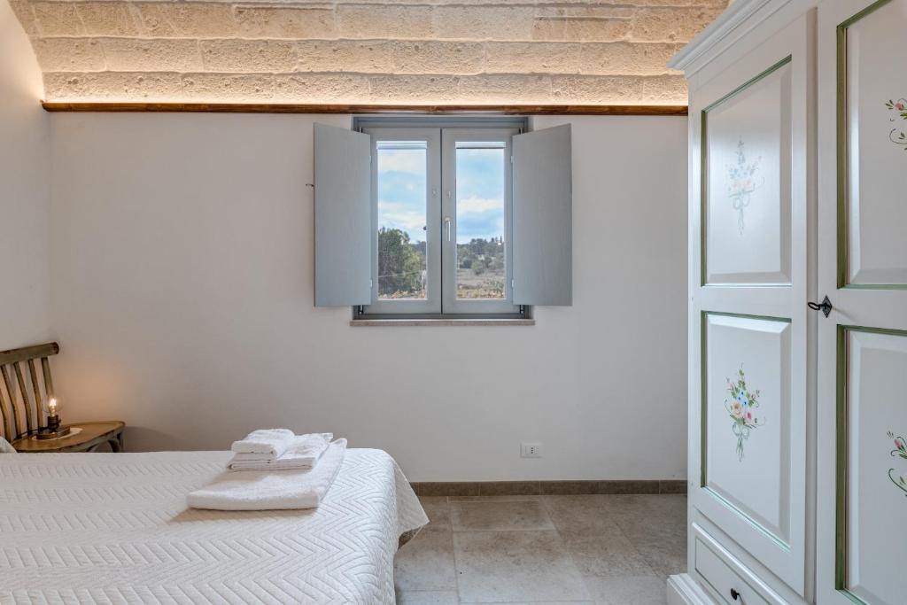 Postel nebo postele na pokoji v ubytování Trulli in Vigna