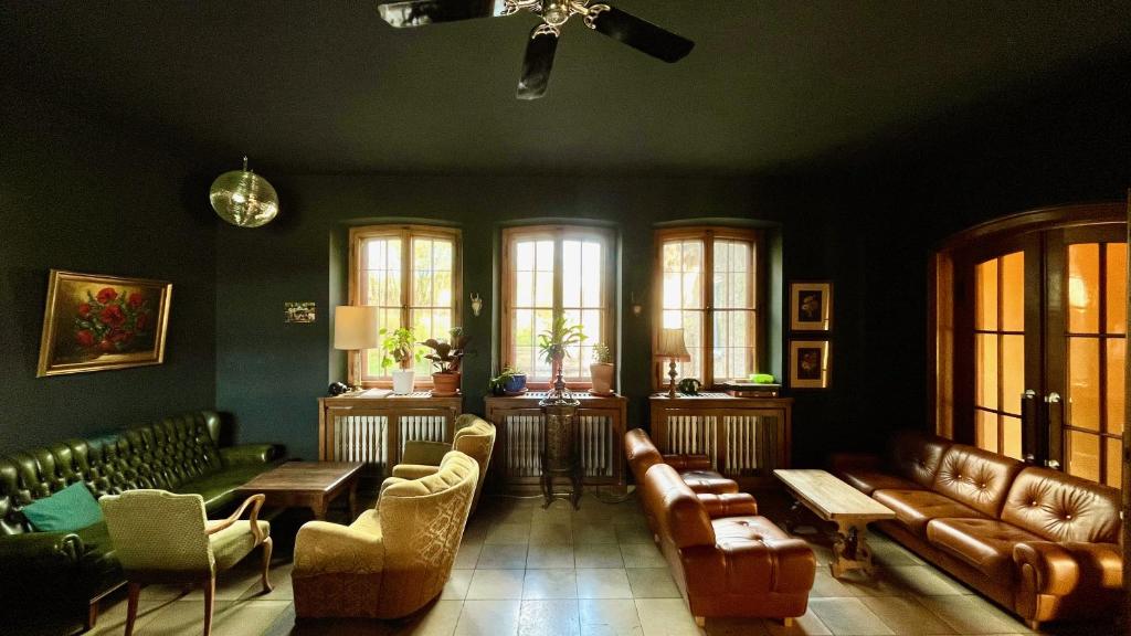 Posezení v ubytování Die Strumpffabrik - Guesthouse