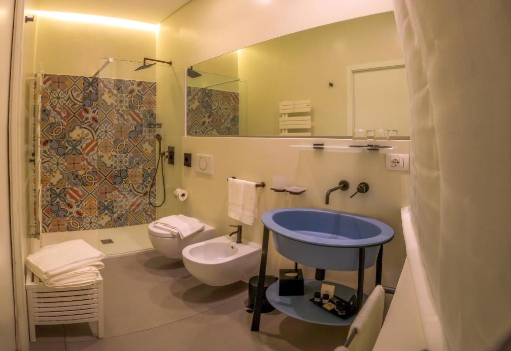 Koupelna v ubytování FuoriSquadra B&B