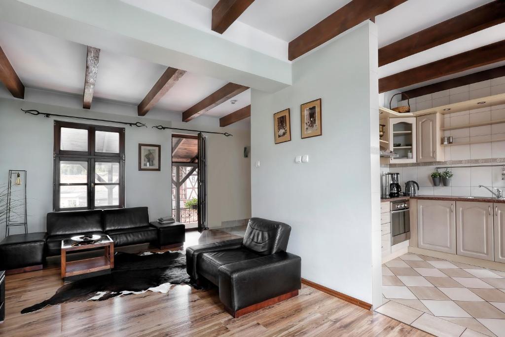 Kuchyň nebo kuchyňský kout v ubytování Oliwa Park Residence