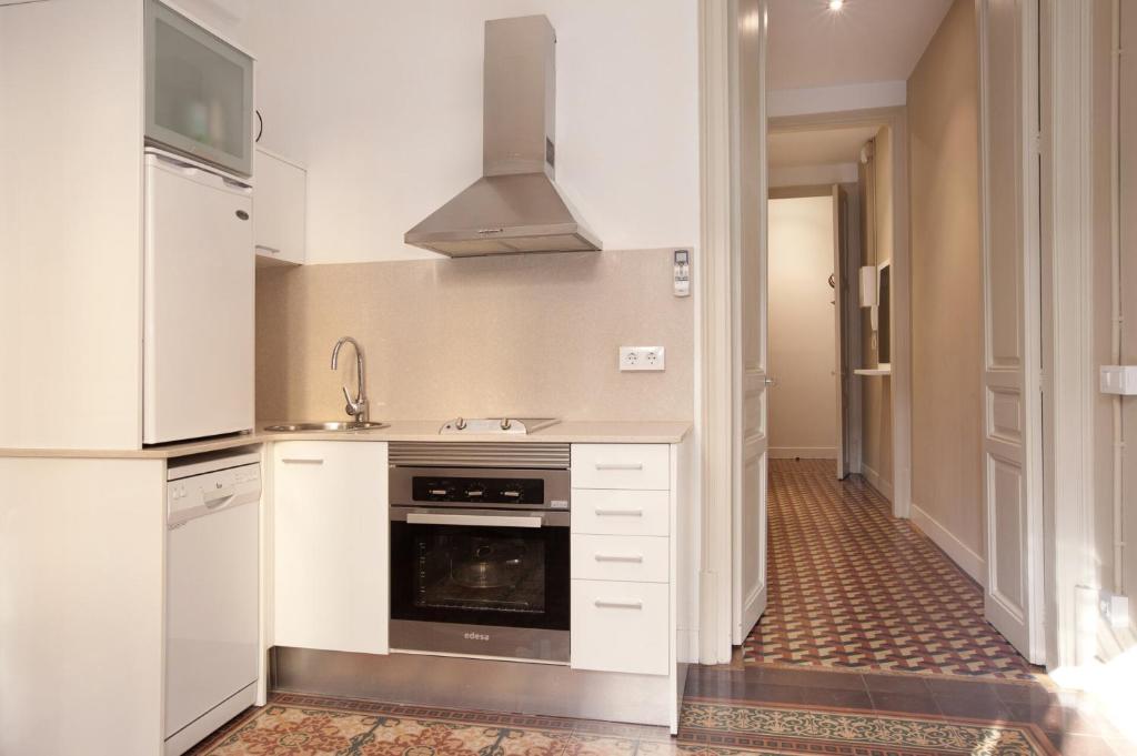 Kuchyň nebo kuchyňský kout v ubytování AB Bailen Apartments