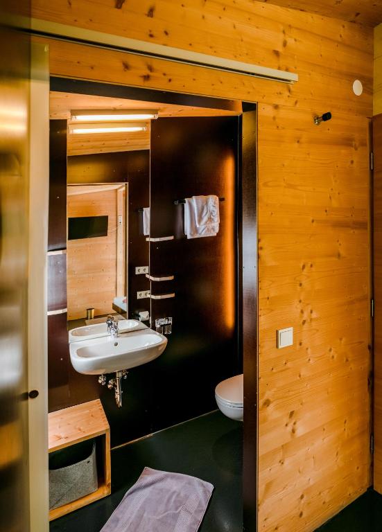 Koupelna v ubytování Refugio Laudegg