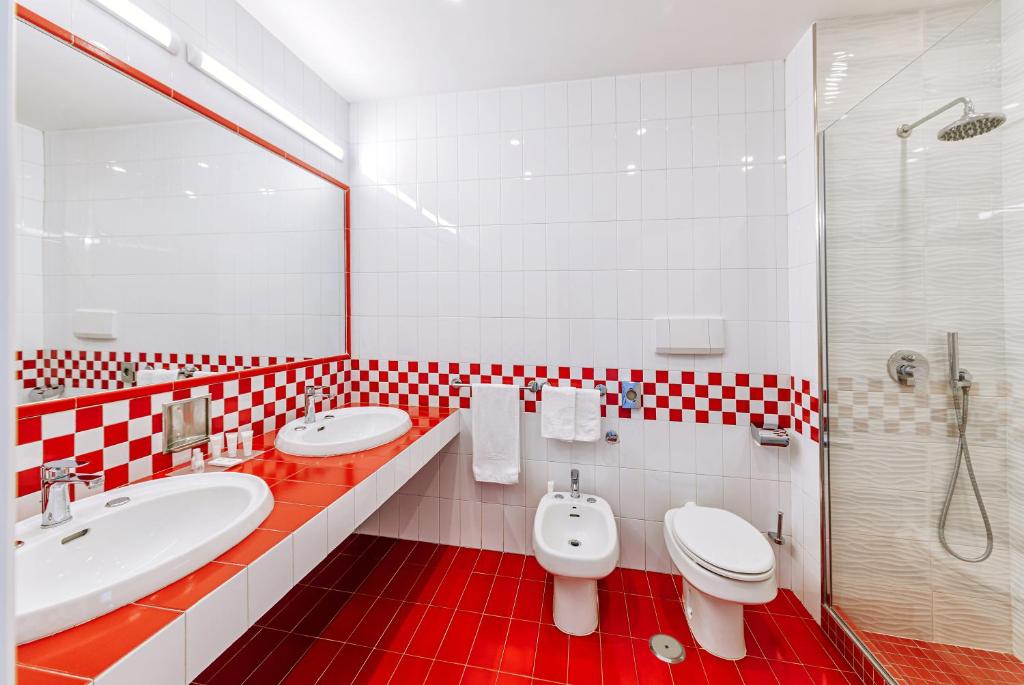 Koupelna v ubytování Hotel Regina Palace Terme
