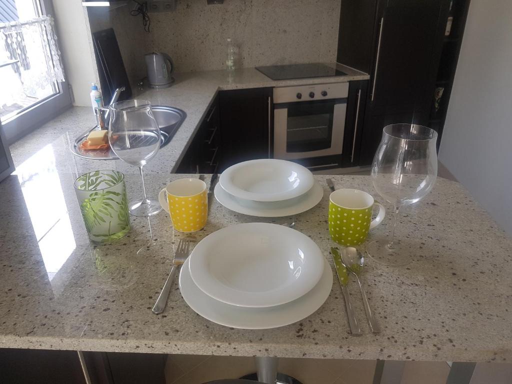 Kuchyňa alebo kuchynka v ubytovaní Apartament przy plazy