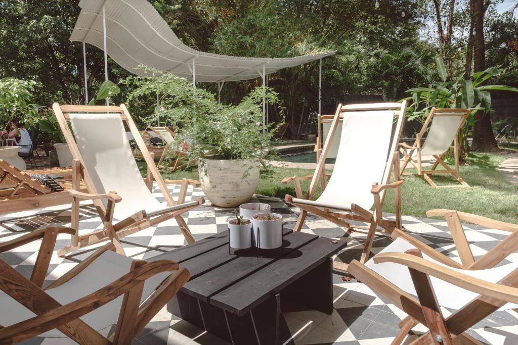 Zahrada ubytování La Negra Surf Hotel