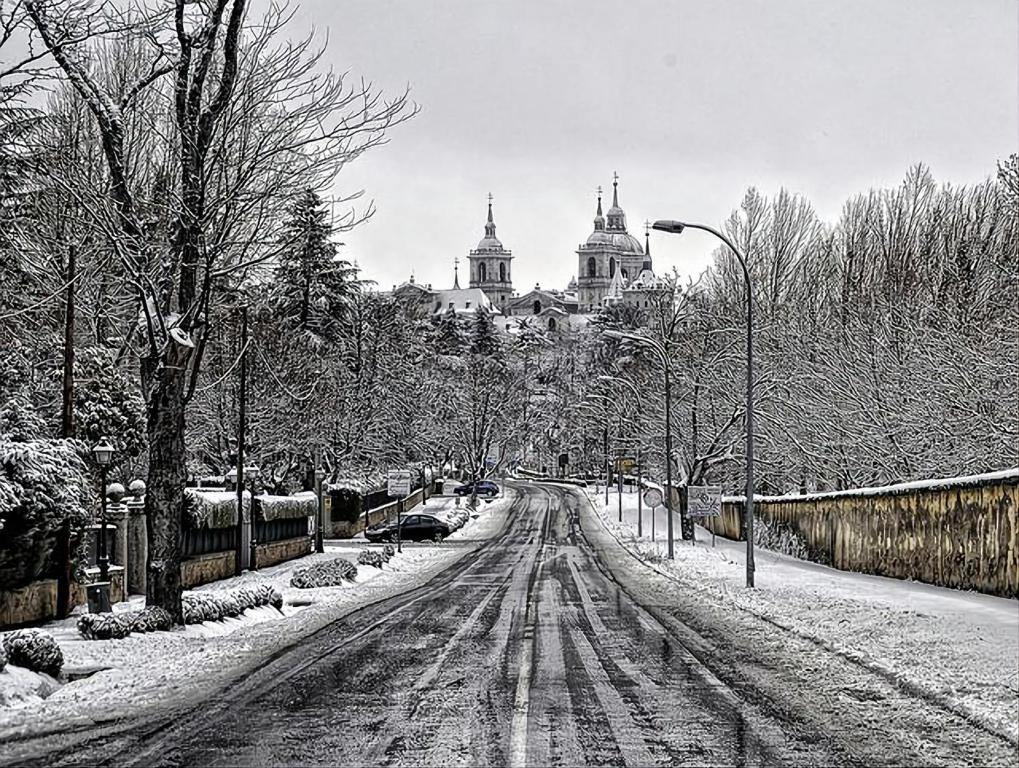 El Refugio de El Escorial v zimě