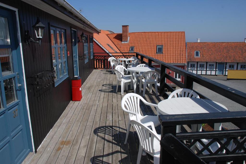 Balkón nebo terasa v ubytování Hotel Allinge