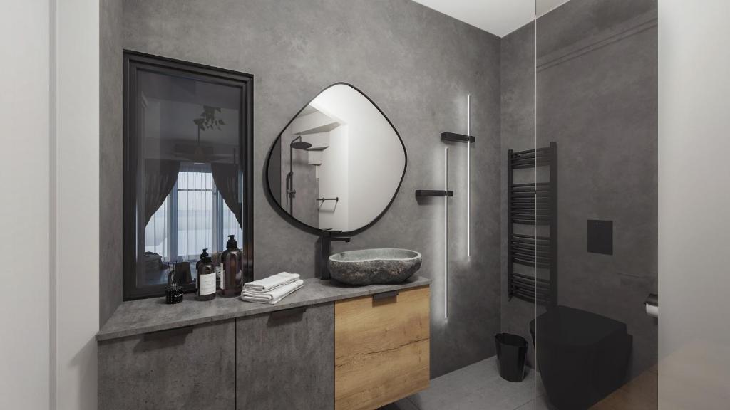 Koupelna v ubytování AGNONTAS LUXURY VILLAS