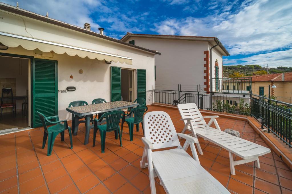 Balkón nebo terasa v ubytování La Terrazza a Seccheto Sul Mare