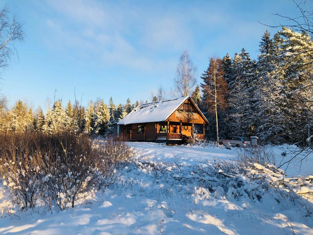 Chalet Holmen v zimě