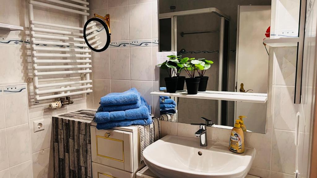 Koupelna v ubytování Auszeit mit Sauna und Pool