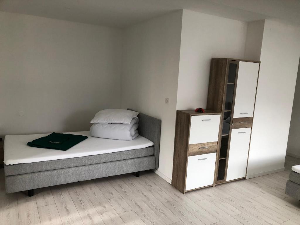 Postel nebo postele na pokoji v ubytování Appartement Willa chez willi