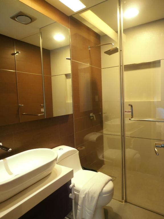 Koupelna v ubytování Ciudad Fernandina Hotel