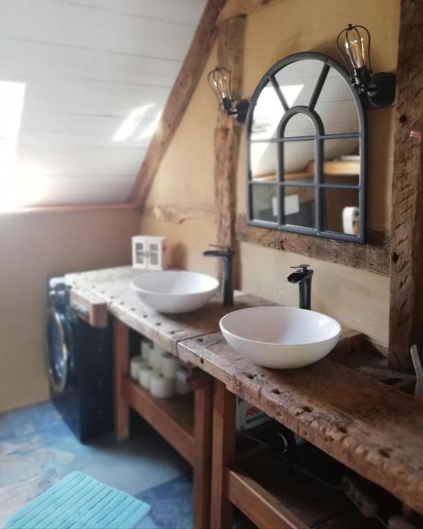 Koupelna v ubytování Heidi´s Gästezimmer