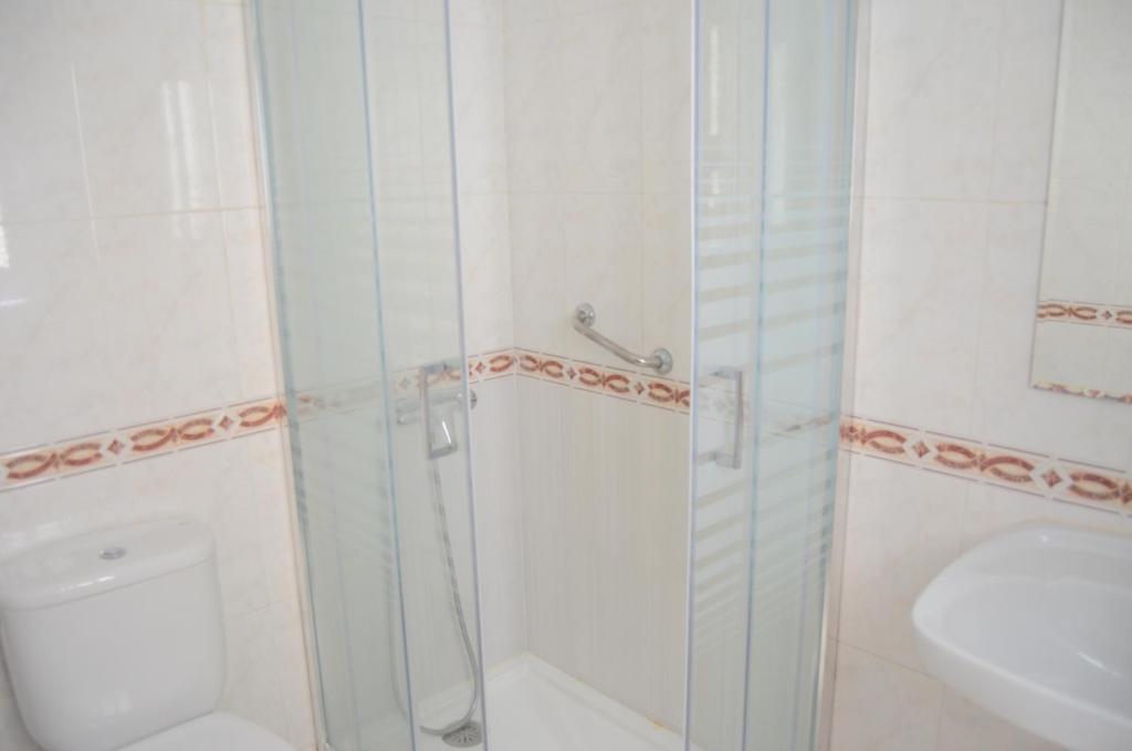 Koupelna v ubytování Hotel Legazpi