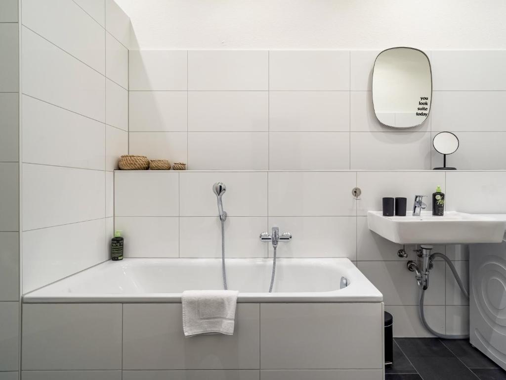 Koupelna v ubytování limehome Dresden Hoyerswerdaerstraße