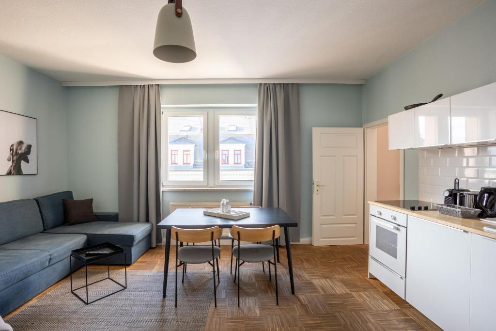 Kuchyň nebo kuchyňský kout v ubytování limehome Dresden Hoyerswerdaerstraße