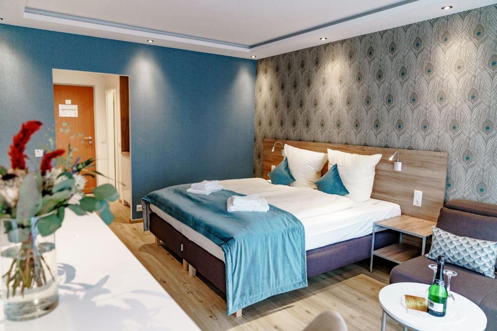 מיטה או מיטות בחדר ב-Haus am See Luxury HS 228 B