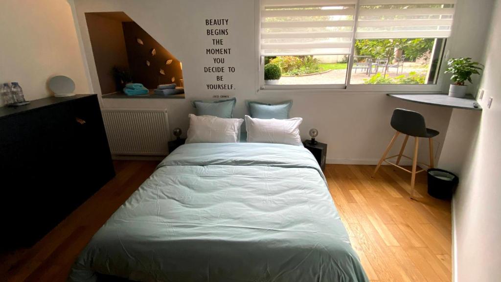 Postel nebo postele na pokoji v ubytování Au 10 Bed & Breakfast