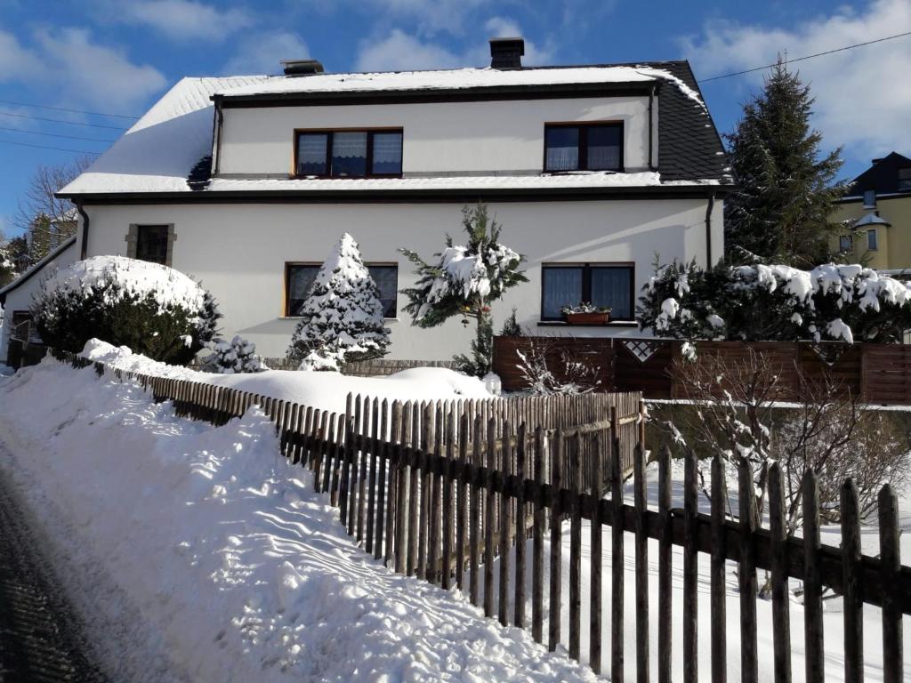L'établissement Ferienwohnung Zschorlau/Erzgebirge 03771 479123 en hiver