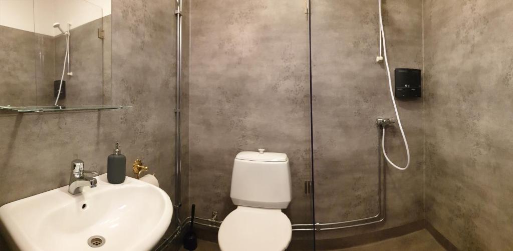 Koupelna v ubytování Svefi Vandrarhem - Hostel