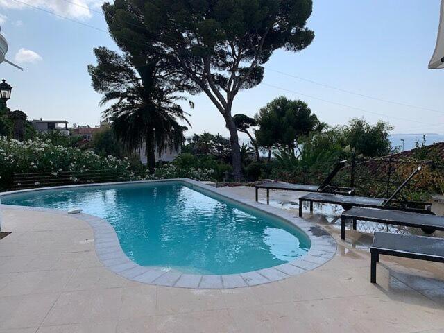 Het zwembad bij of vlak bij Croisette immo Villa 5 Chambres Bord de Mer Cannes