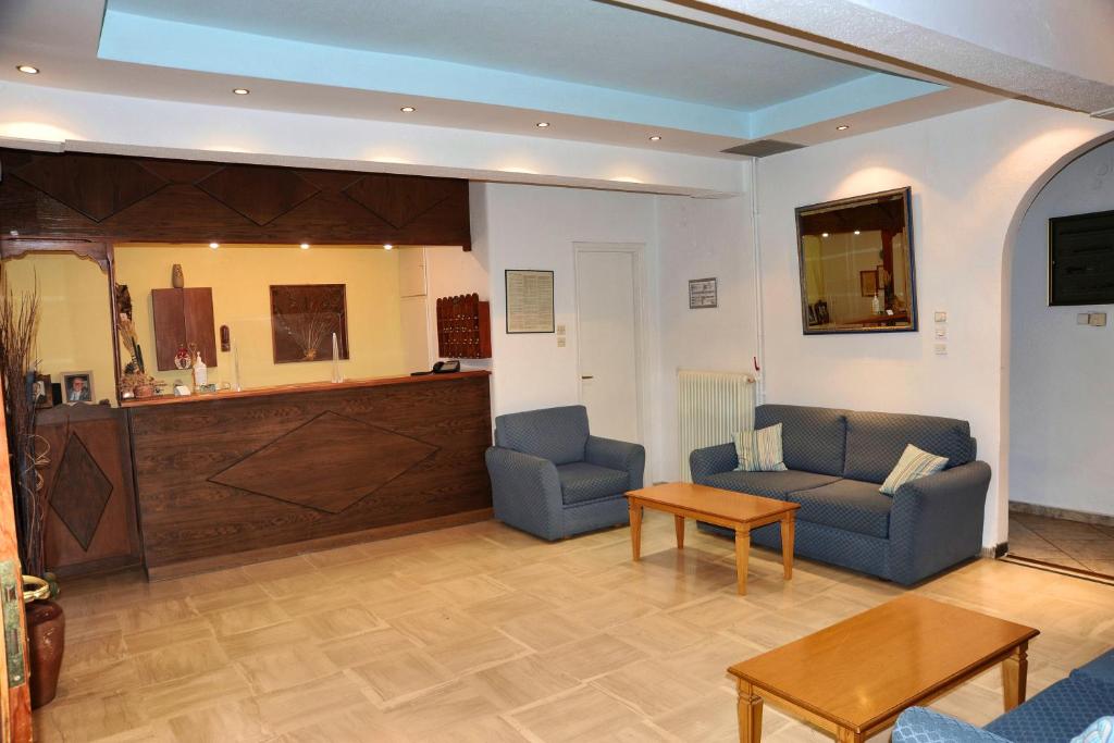 TV a/nebo společenská místnost v ubytování Castri Hotel